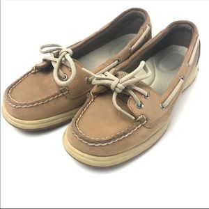 Sperry Angelfish Beige Linen Oat Topsider Size 7